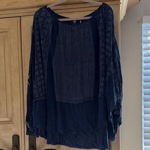 Free People Navy Blue Women's Sweater